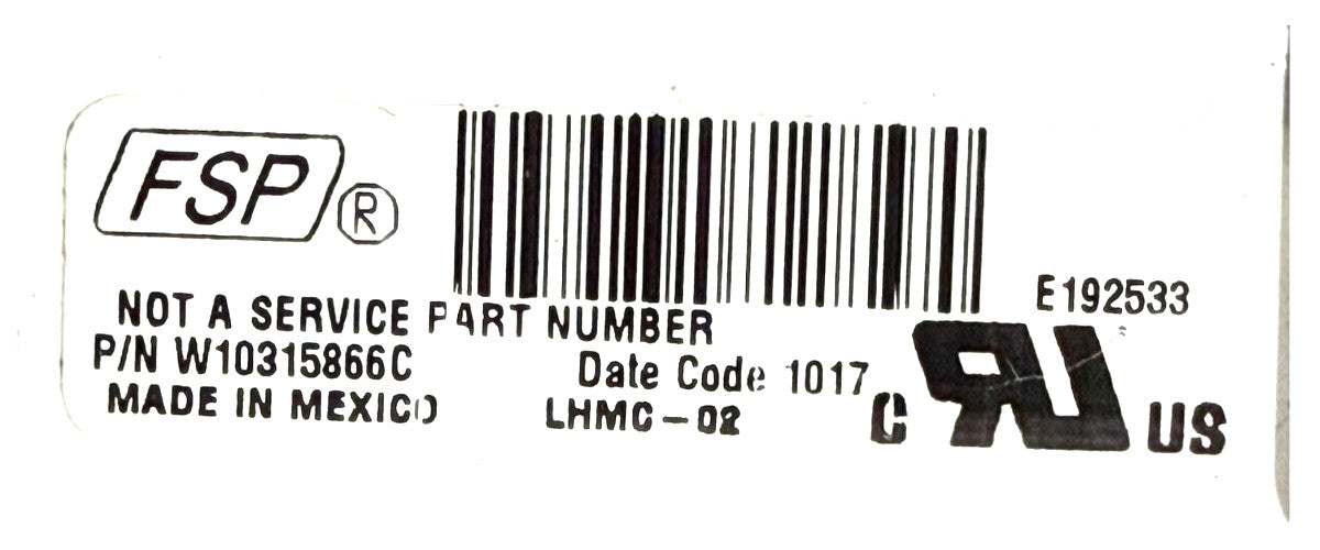 OEM Replacement for Whirlpool Washer Control W10315866