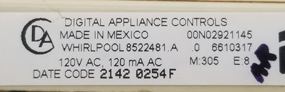 Genuine OEM Replacement for Whirlpool Range Control 8522481