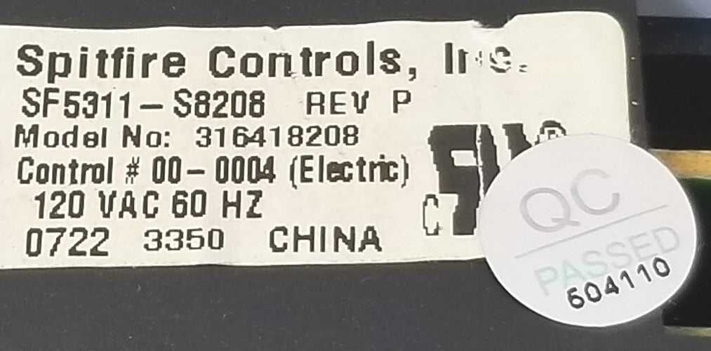 Genuine OEM Replacement for Kenmore Range Control 316418208 ⭐️    ⭐️