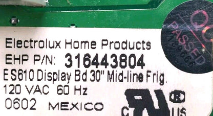 OEM Replacement for Frigidaire Oven Control 316443804   ~ ~