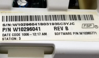 OEM Replacement for Whirlpool Washer Control Board W10296041
