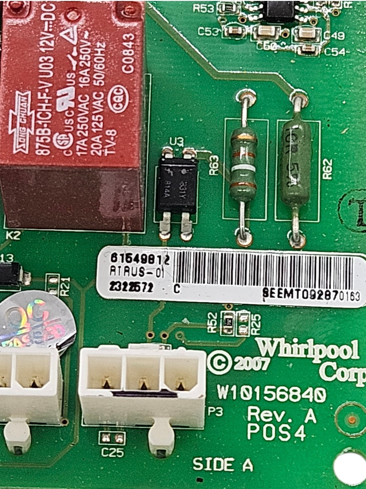 OEM Replacement for Whirlpool Refrigerator Control 61549812