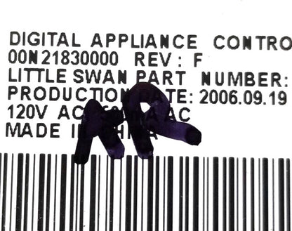 OEM Replacement for GE Washer Control Board  00N21830000
