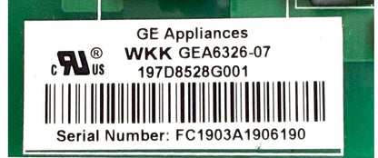 OEM Replacement for GE Fridge Control Board 197D8528G001