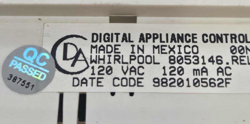 OEM Replacement for Whirlpool Range Control 8053146
