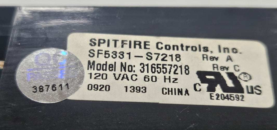 OEM Replacement for Frigidaire Range Control 316557218