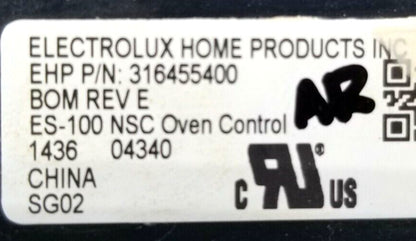 OEM Replacement for Frigidaire Oven Control  316455400