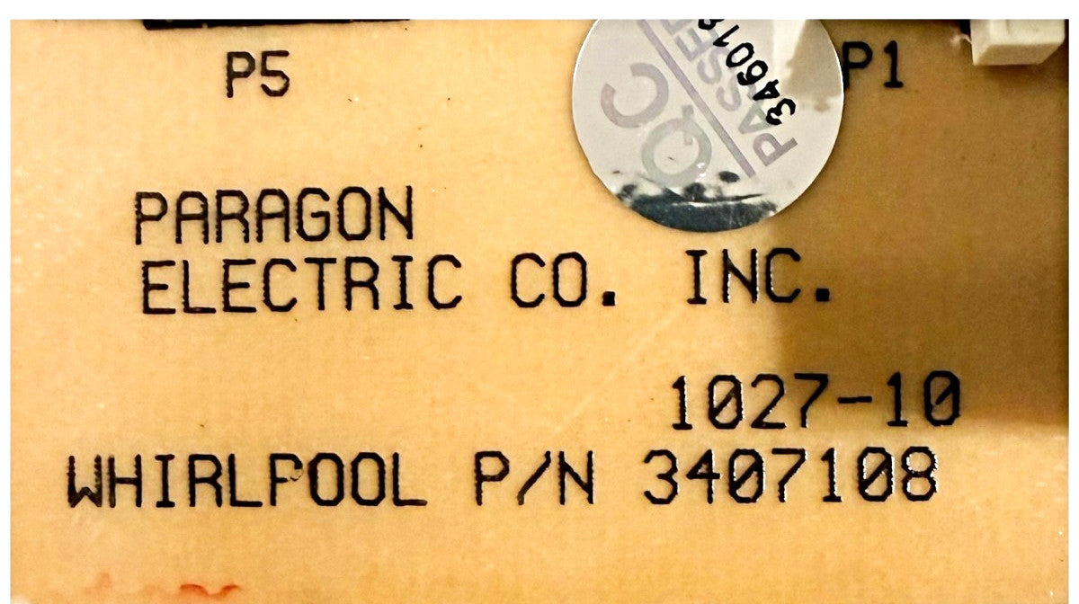 OEM Replacement for Whirlpool Washer Control 3407108