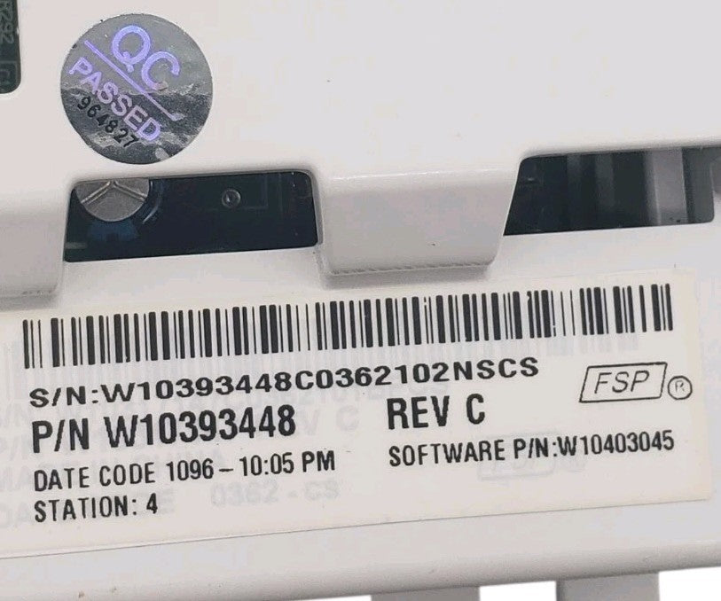 OEM Replacement for Whirlpool Washer Control Board W10393448