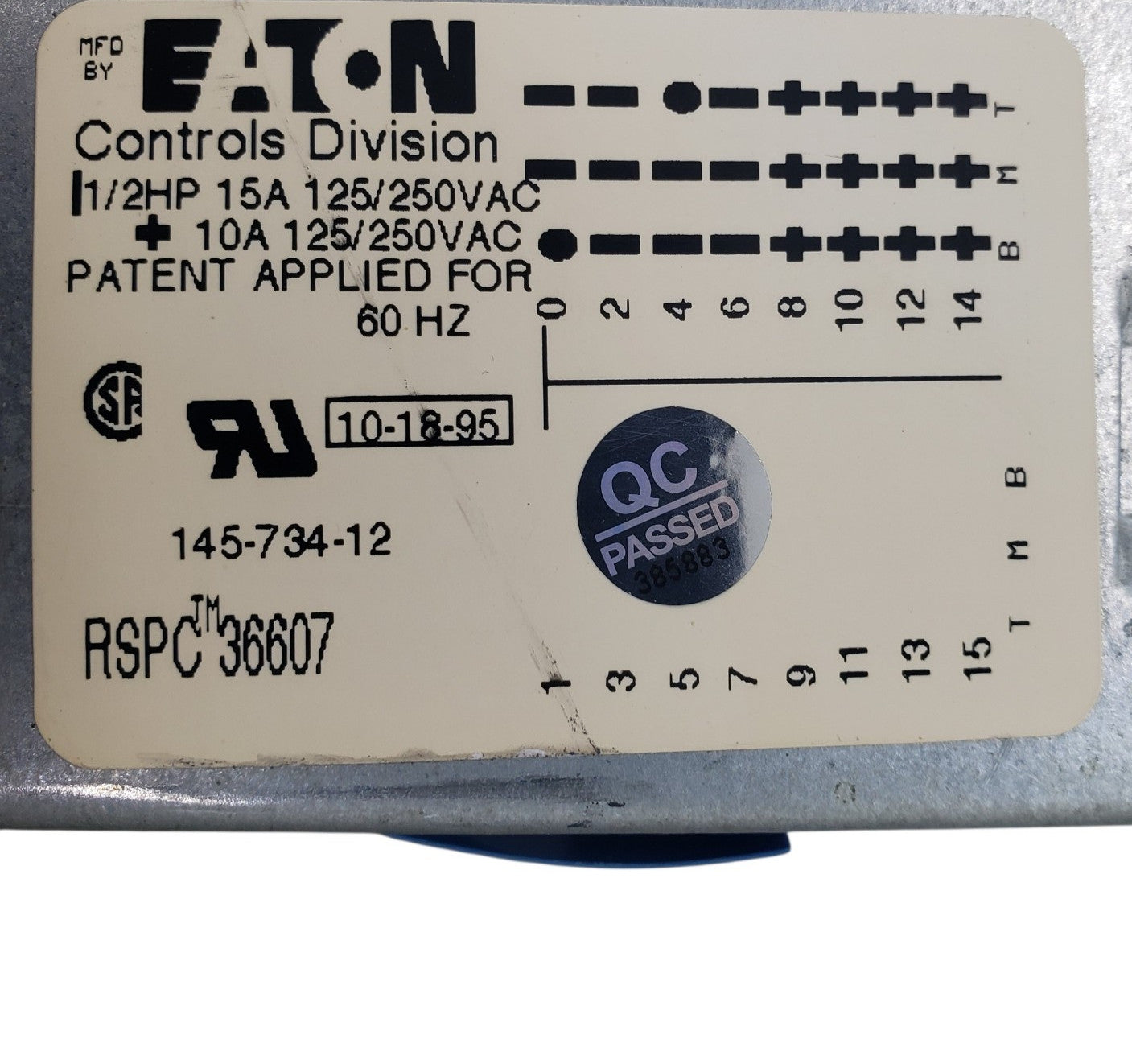 OEM Replacement for Amana Washer Timer  145-734-12 36607