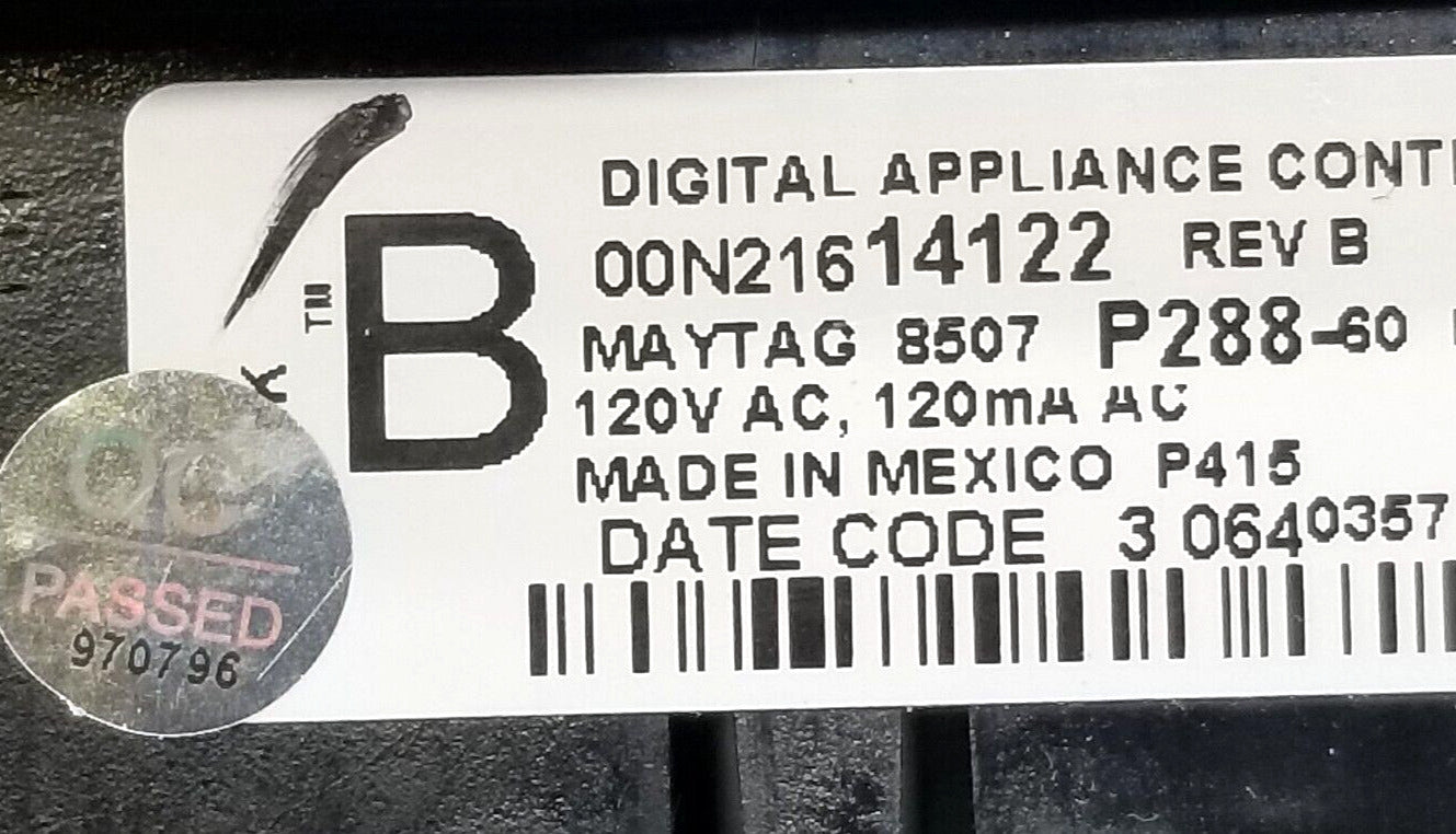 OEM Replacement for Whirlpool Range Control 8507P288-60