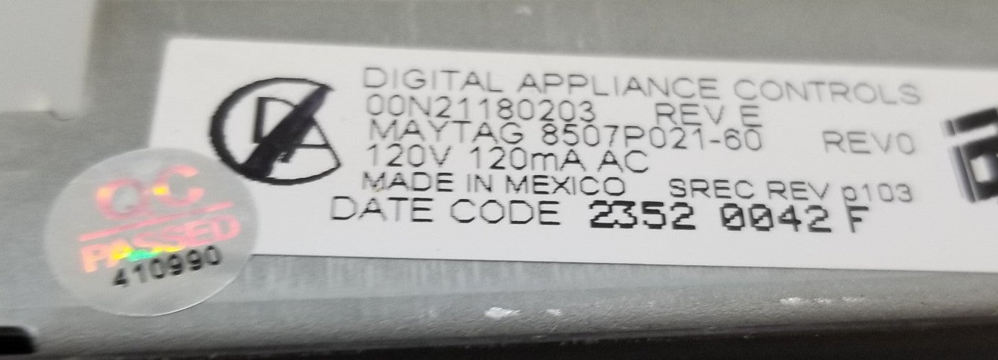 OEM Replacement for Maytag Range Control 8507P021-60