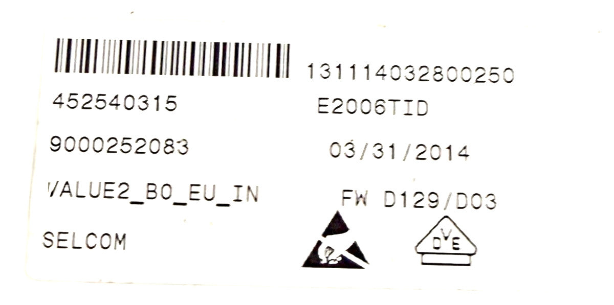 OEM Replacement for Bosch Fridge Display Panel E2006TID
