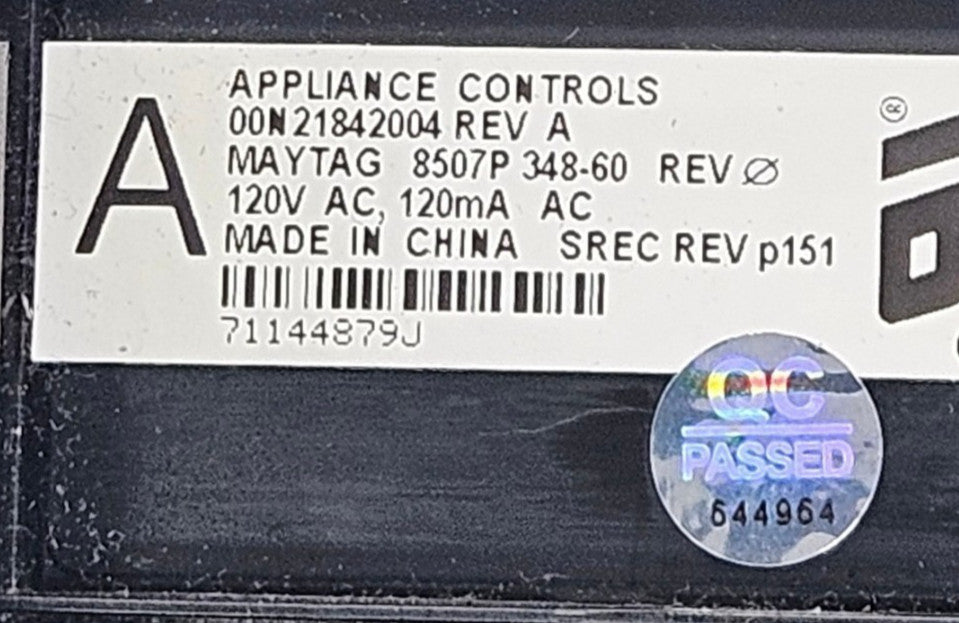 OEM Replacement for Maytag Black Oven Control 8507P348-60
