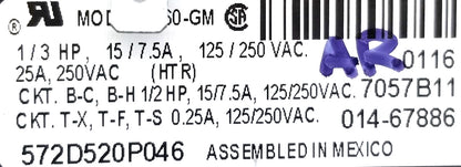 OEM Replacement for GE Dryer Timer  572D520P046     ~ ~