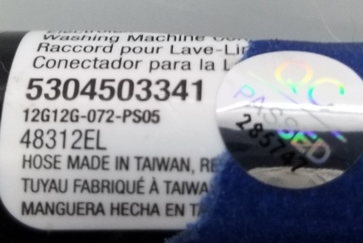 New OEM Replacement for Electrolux Washer Braided Stainless Hoses (2) 5304503341