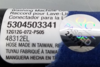 New OEM Replacement for Electrolux Washer Braided Stainless Hoses (2) 5304503341