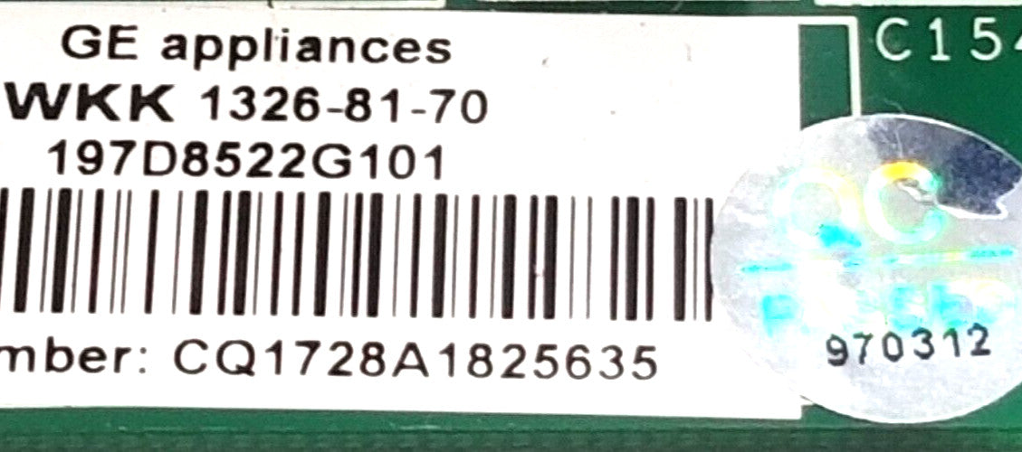 OEM Replacement for GE Refrigerator Control 197D8522G101