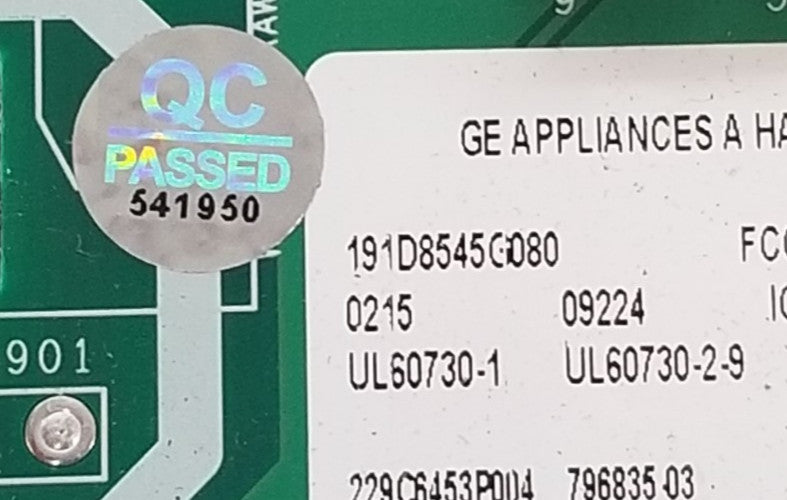 OEM Replacement for GE Range Control 191D8545G080