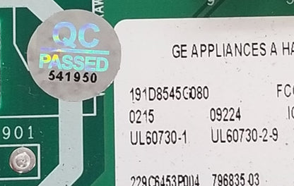 OEM Replacement for GE Range Control 191D8545G080