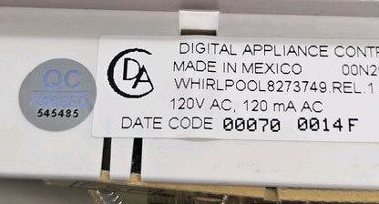 OEM  Replacement for Whirlpool Range Control 8273749