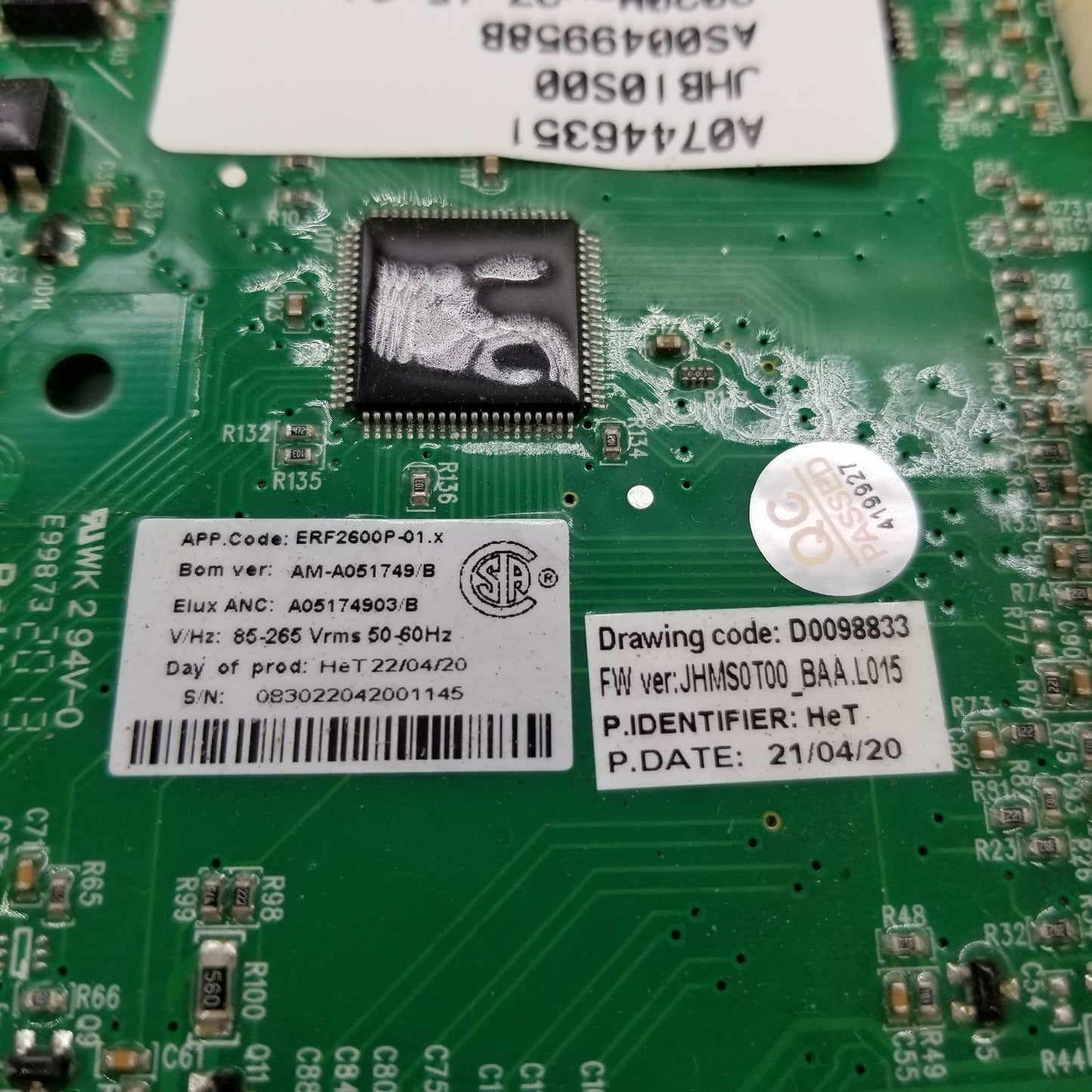 OEM Replacement for Frigidaire Fridge Control Board ERF2600P-01