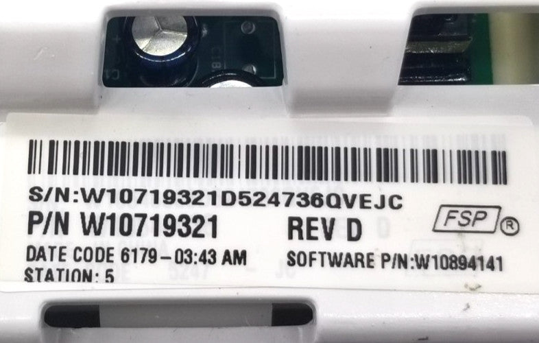 OEM Replacement for Whirlpool Washer Control Board W10719321