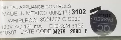 OEM Replacement for Whirlpool Range Control 8524303