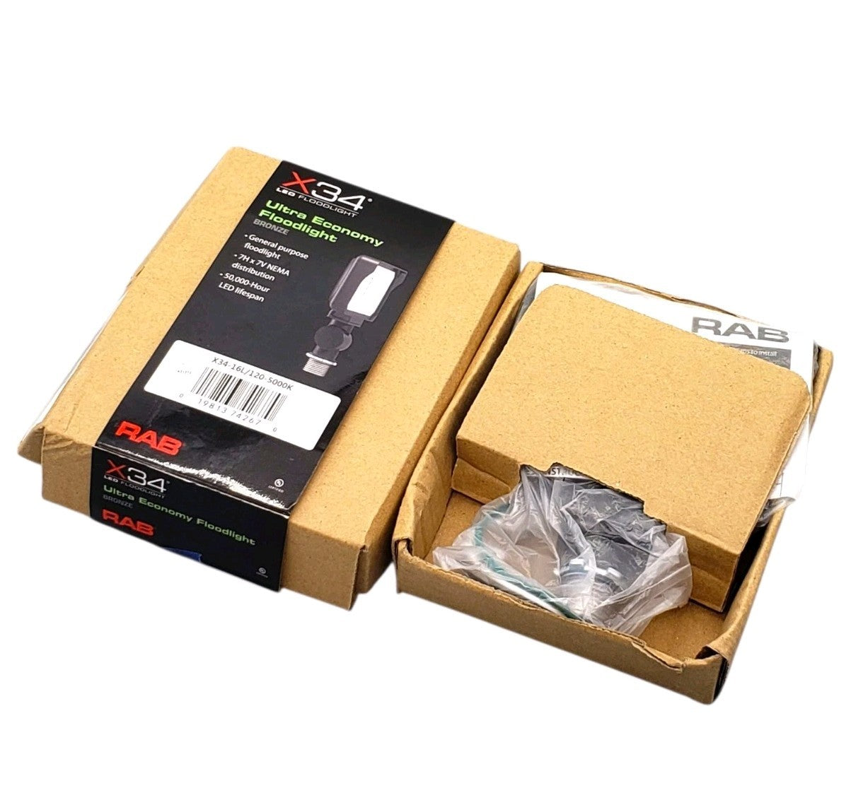 NEW OEM RAB X34 LED Floodlight Bronze  X34-16L/120-5000K