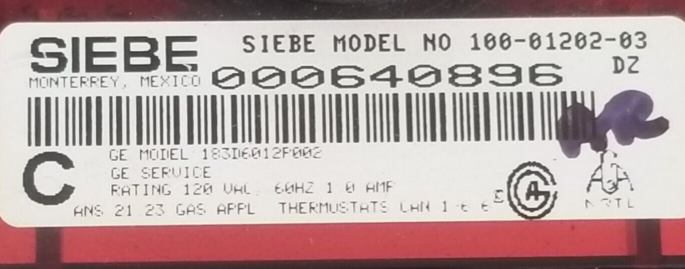 OEM Replacement for GE Oven Control 183D6012P002