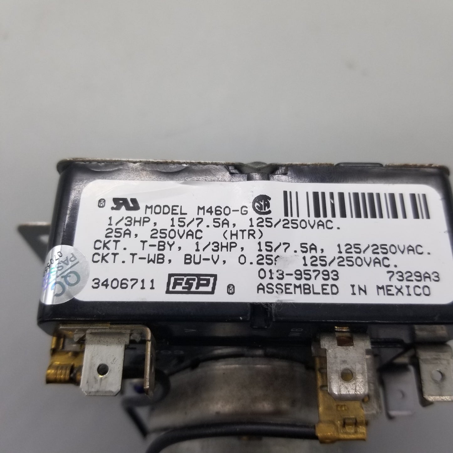 OEM Replacement for Whirlpool Dryer Timer 3406711