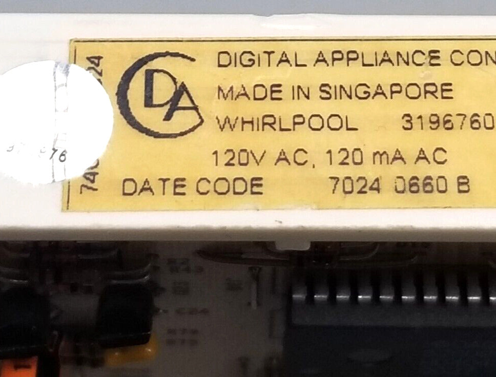 OEM Replacement for Whirlpool Range Control 3196760