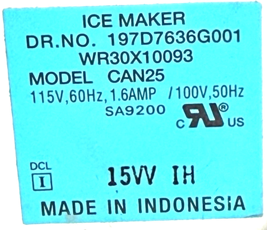 OEM Replacement for GE Fridge Ice Maker 197D7636G001