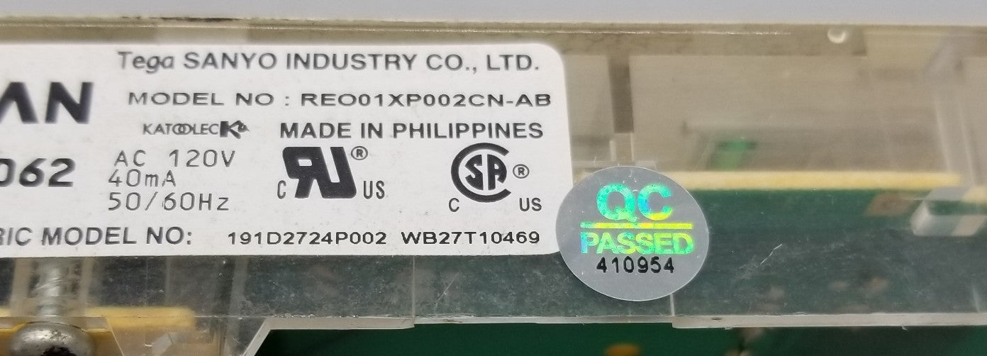 OEM Replacement for GE Range Control 191D2724P002 WB27T10469
