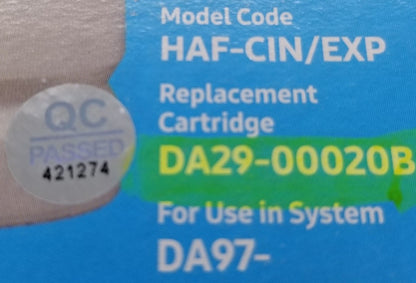 New OEM Replacement for Samsung Refrigerator Water Filter DA29-00020B