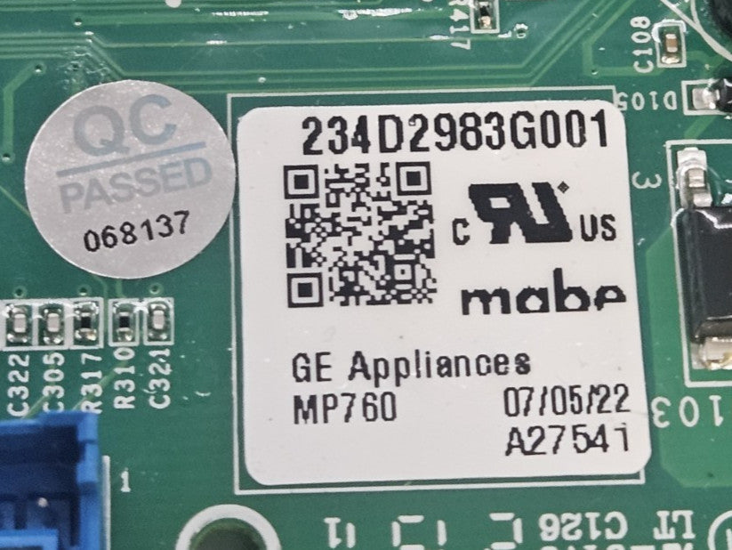 OEM Replacement for GE Dryer Control 234D2983G001
