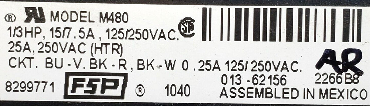 OEM Replacement for Whirlpool Dryer Timer  8299771