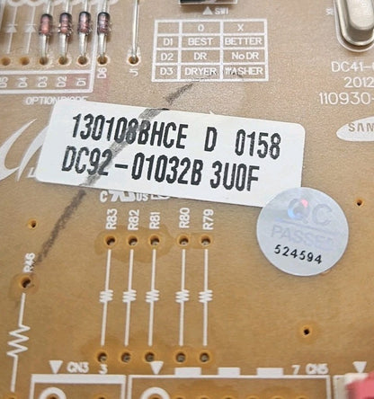 OEM Replacement for Samsung Dryer Control DC92-01032B
