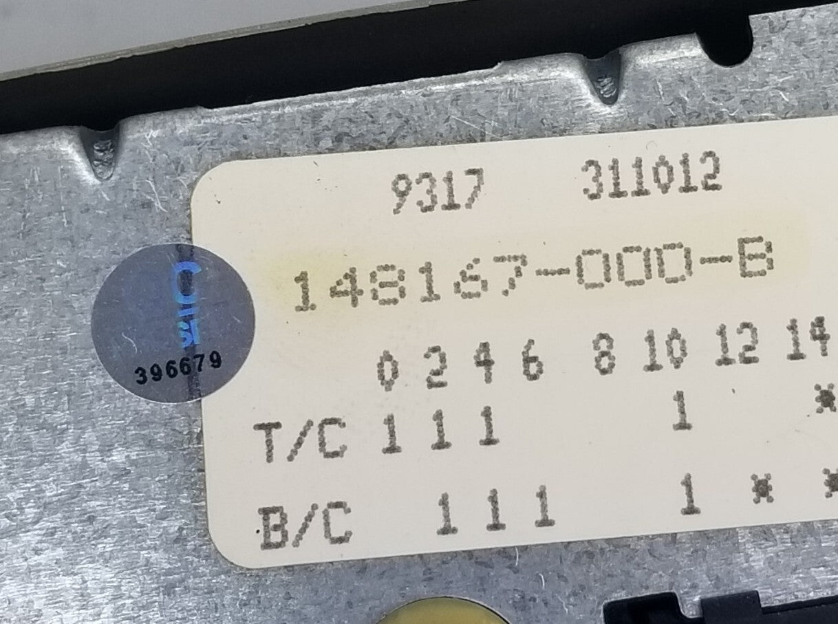 OEM Replacement for Frigidaire Washer Timer 148167-000-B