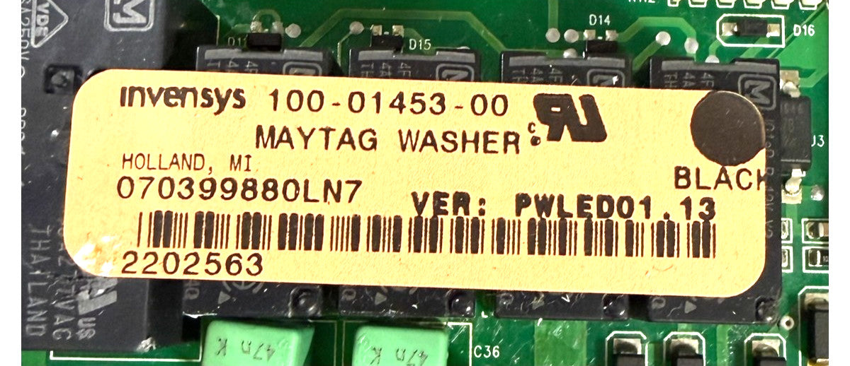 OEM Replacement for Maytag Washer Control 100-01453-00
