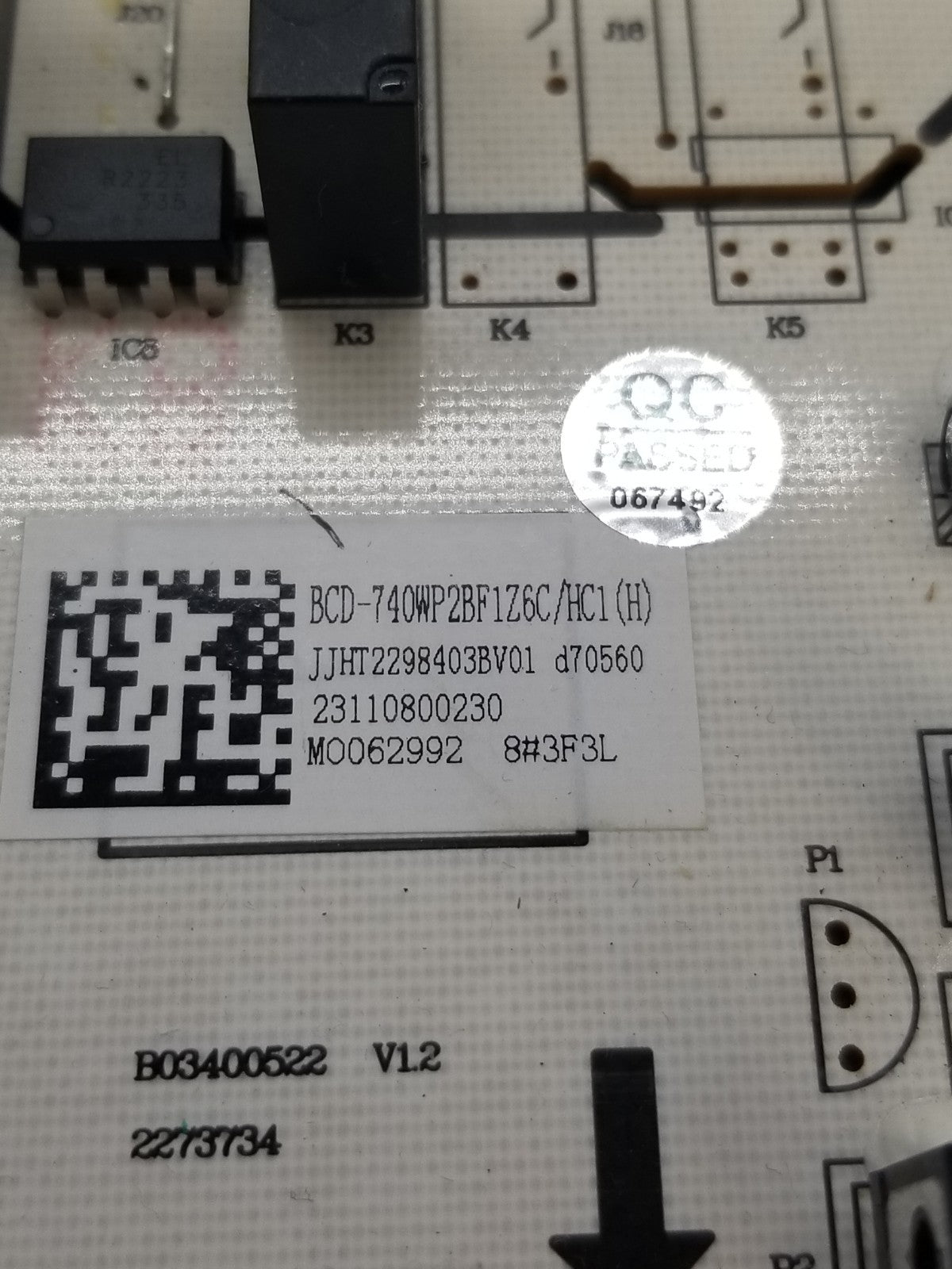 OEM Replacement for Hisense Fridge Control BCD-740WP2BFLZ6C