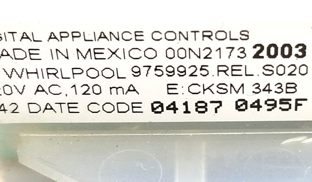 OEM Replacement for Whirlpool Oven Control  9759925    ~ ~