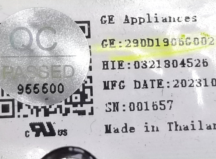 OEM Replacement for GE Washer Control Board 290D1906G002
