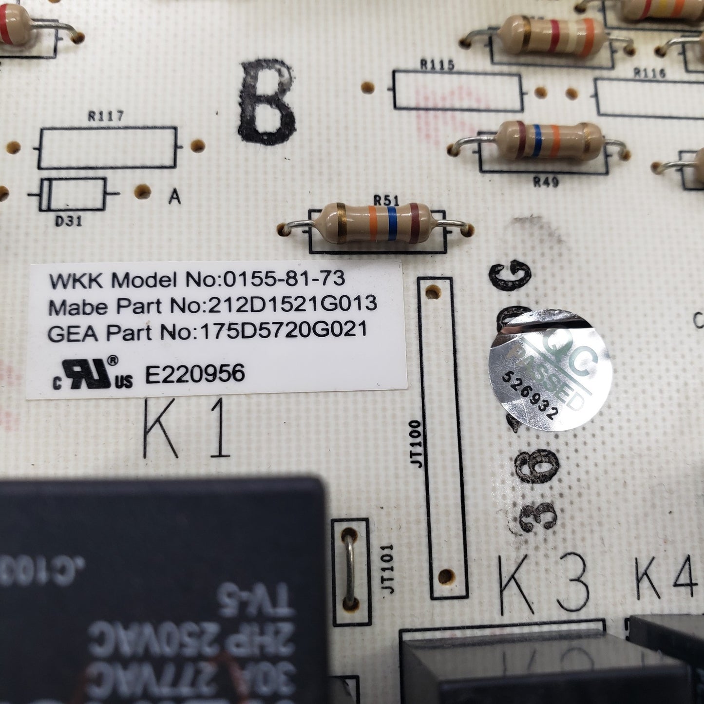 OEM Replacement for GE Dryer Control 212D1521G013