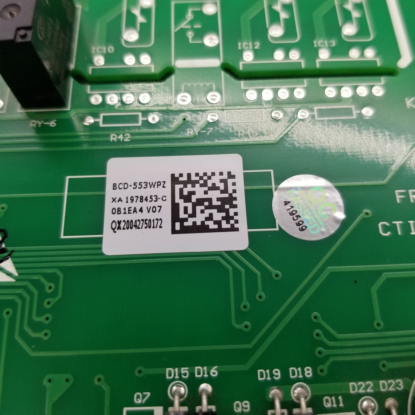 OEM Replacement for Hisense Fridge Control Board BCD-553WPZ