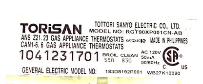 OEM Replacement for GE Range Control 164D3143G004