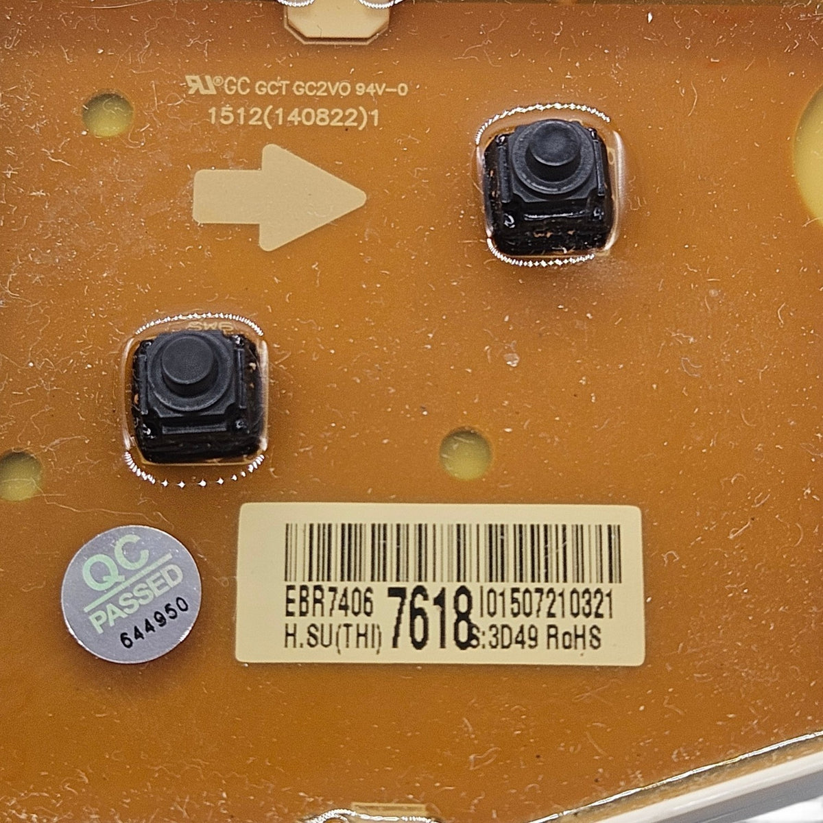 OEM Replacement for LG Washer Control Board EBR74067618