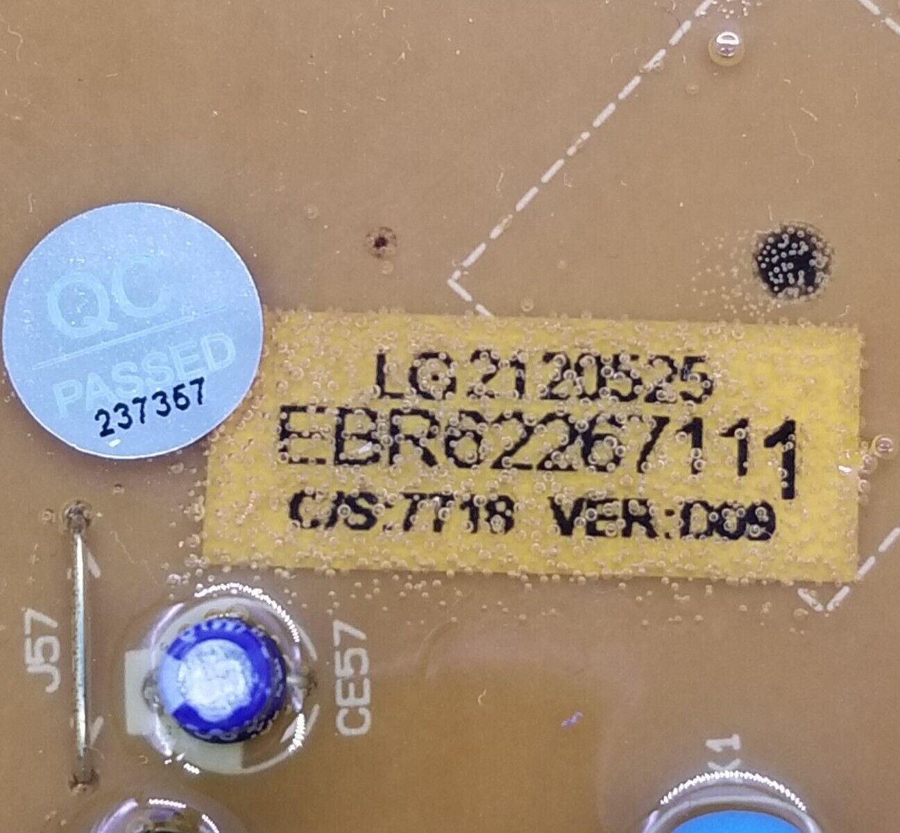 OEM Replacement for LG Washer User Control EBR62267111  EBR67466109