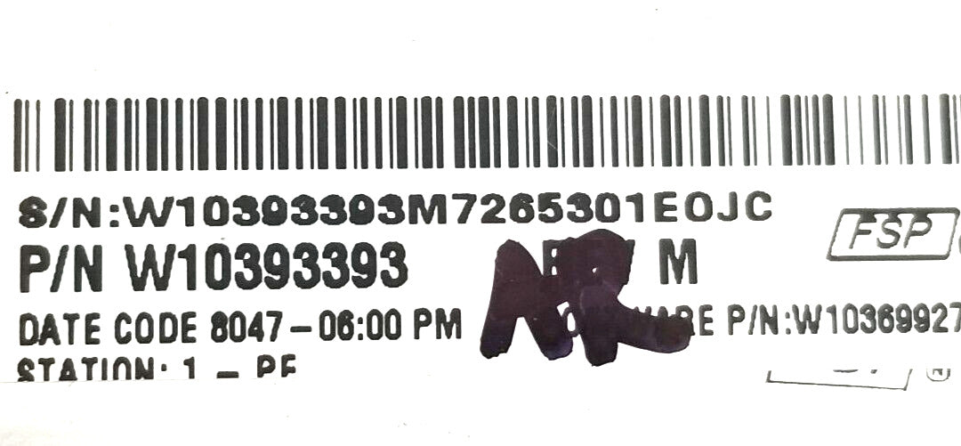 Genuine OEM Replacement for Whirlpool Washer Control W10393393