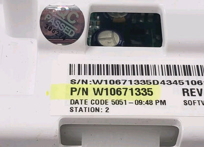 OEM Replacement for Whirlpool Washer Control W10671335